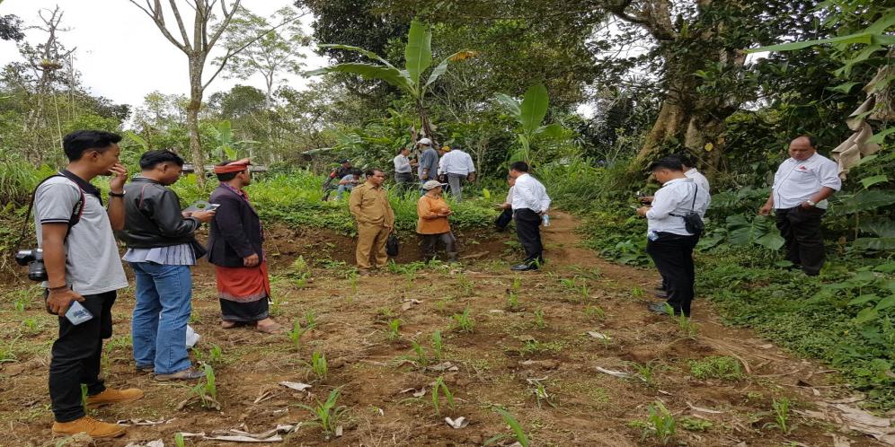 Polisi Turun,  Cek Lokasi Tanah  Yang di Duga di Beli Dari Dana Pah- Pahan