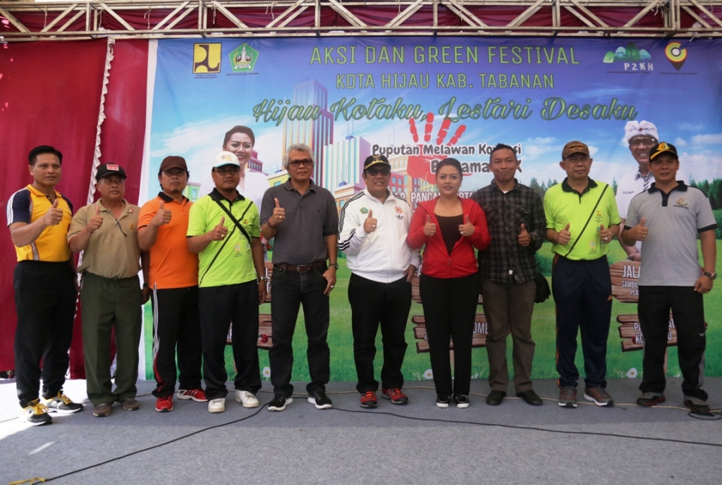 “Hijau Kotaku,Lestari Desaku” Pemkab Tabanan Gelar Aksi dan Green Festival Kota Hijau