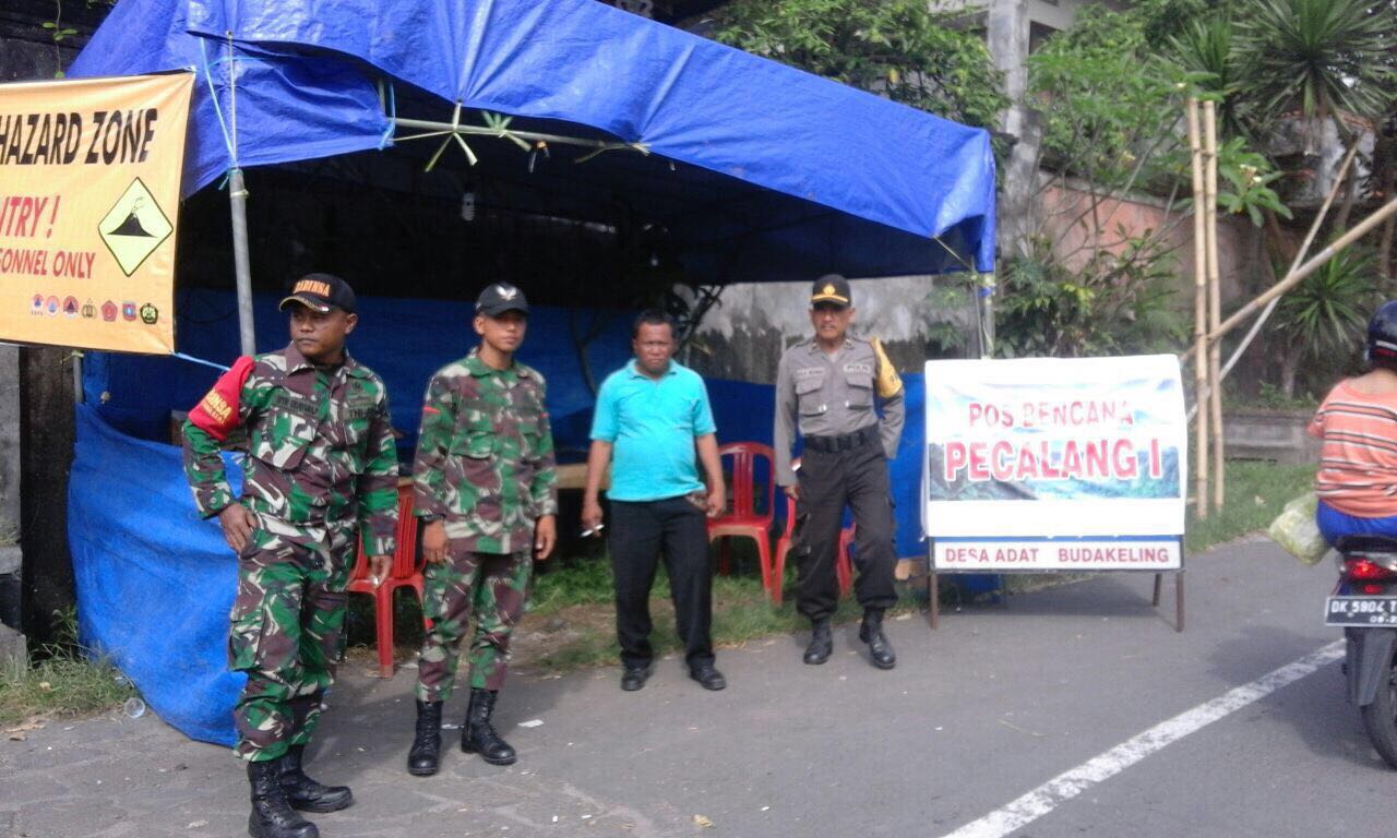 Meskipun Status Gunung Agung Turun, Polres Karangasem Tetap Siapkan Jalur Evakuasi