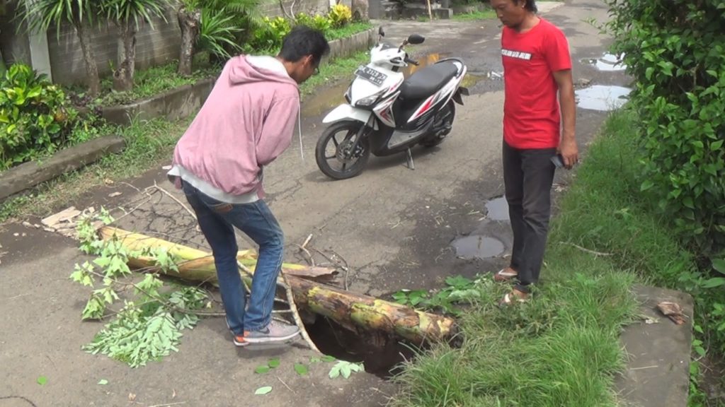 Protes Jalan Rusak, Warga Tanam Pohon Pisang