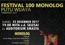 Festival 100 Monolog Putu Wijaya, Tabanan 2017