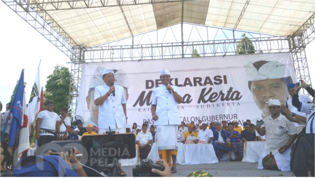 Mantra-Kerta Gelar Deklarasi Lanjut Mendaftar Ke KPU Bali