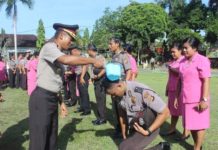 Polres Gianyar Gelar Upacara Korps Raport