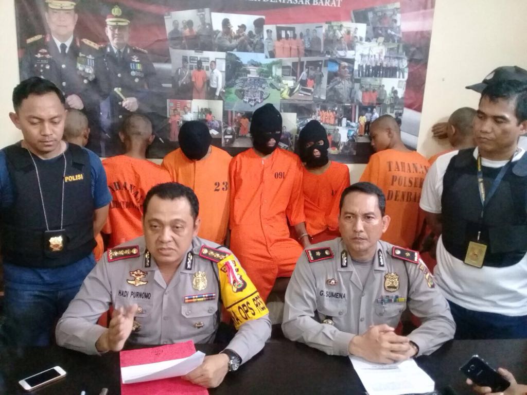 Jajaran Polsek Denpasar Barat Tangkap 7 ABG Pelaku Begal