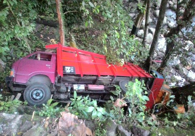 Tidak Kuat Menanjak, Truk Terperosok ke Jurang