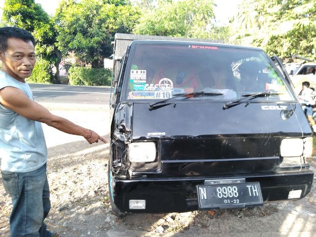 Sopir Mengantuk, L 300 Tabrak Motor Satu Tewas