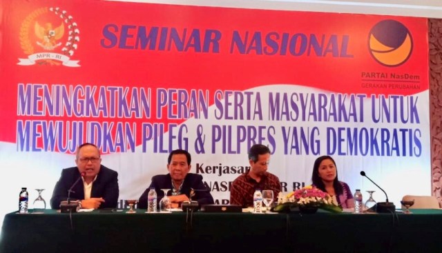 Seminar Nasional, Ketua NasDem Bali: Jika Masyarakat Memilih Golput, Itu Kesalahan Parpol