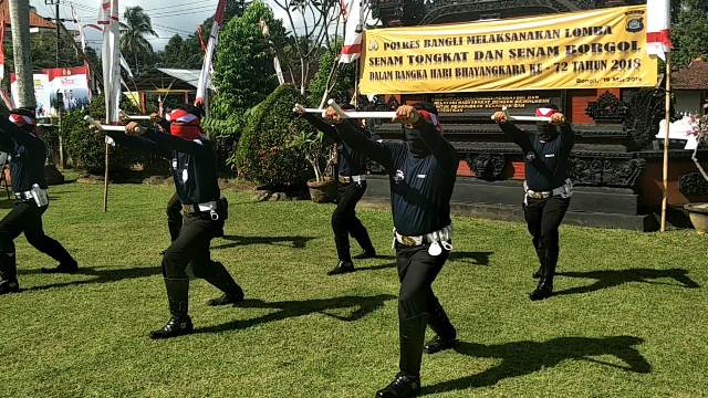 Meriahkan Hut Bhayangkara, Polres Bangli Gelar Lomba Senam Borgol dan Senam Tongkat