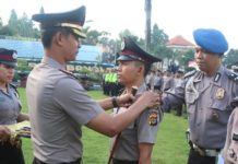 21 Anggota Polres Bangli Naik Pangkat