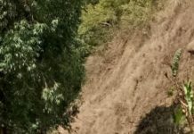 Gempa Lombok, Lereng Gunung Abang Longsor