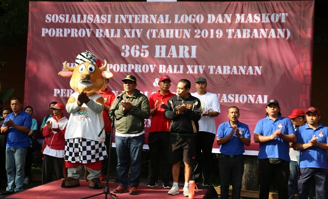 Wabup Sanjaya Sosialisasikan Logo dan Maskot Porprov Bali XIV