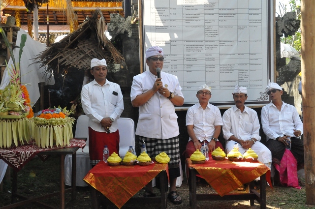 Wabup Sanjaya Hadiri Karya Ngusaba Desa, Ngusaba Nini di Desa Pakraman Sembung Gede