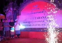 Wabup Sanjaya, Resmikan Pergub Penggunaan Aksara Bali