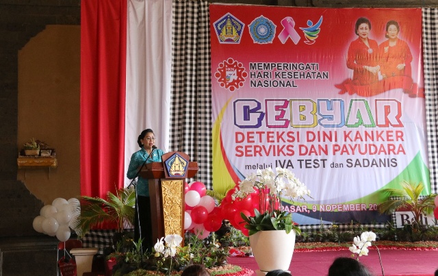 Gelar Iva Test dan Sadanis Gratis, Ny. Putri Koster Ajak Masyrakat Cegah Kanker Leher Rahim