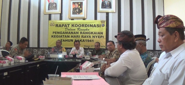 Terkait Pengamanan Nyepi, Polres Jembrana Gelar Rapat Koordinasi