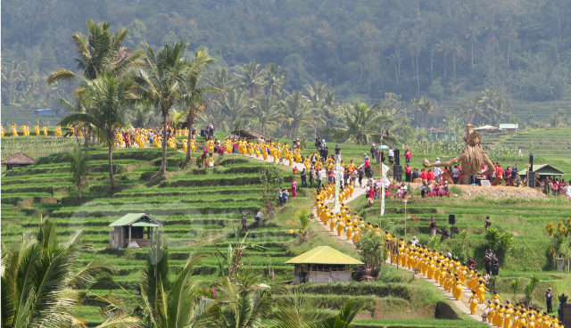 Tari Rejang Kesari Kolosal, Meriahkan Pembukaan Jatiluwih Festival 2019