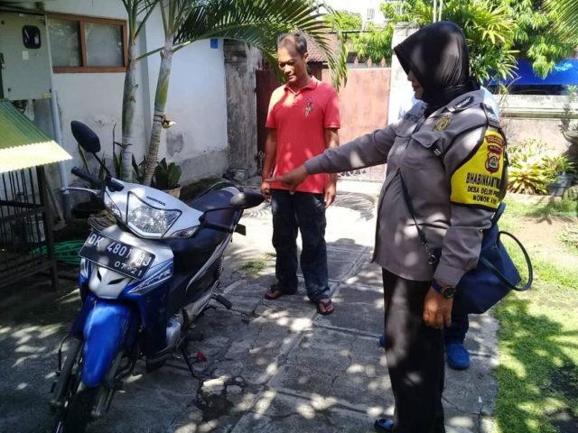 Polisi Amankan  Motor Supra Tak Bertuan  Parkir di Halaman Rumah