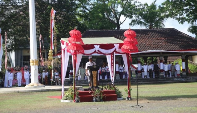 Wabup Sanjaya Sampaikan Pesan Saat Apel HUT Kota Tabanan, Apa Saja?