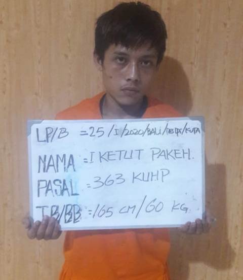 Polsek Kuta Tangkap Pelaku Jambret Wisatawan Ukraina