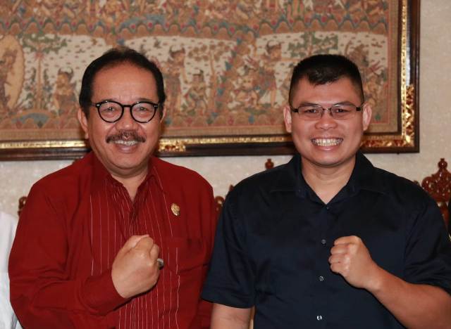 Bertemu Chris Jhon, Cok Ace Dukung Boxing Show untuk Sport Tourism di Bali