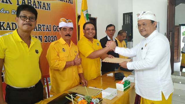 Kembalikan Formulir Pendaftaran Bacabup di Partai Golkar, Panji Astika Usung Visi Loka Hita Tabanan