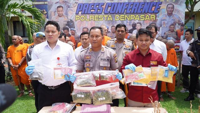 Operasi Antik Agung, Polresta Denpasar Tangkap 20 Pengedar dan Pemakai Narkoba