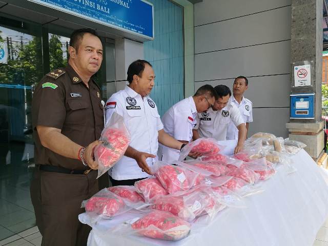 BNN Bali Musnahkan 28 Kg Ganja Kering Asal Aceh