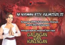 Anggota Fraksi PDI Perjuangan DPRD Kabupaten Gianyar, Mengucapkan Selamat Hari Raya Galungan dan Kuningan