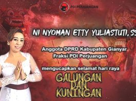 Anggota Fraksi PDI Perjuangan DPRD Kabupaten Gianyar, Mengucapkan Selamat Hari Raya Galungan dan Kuningan