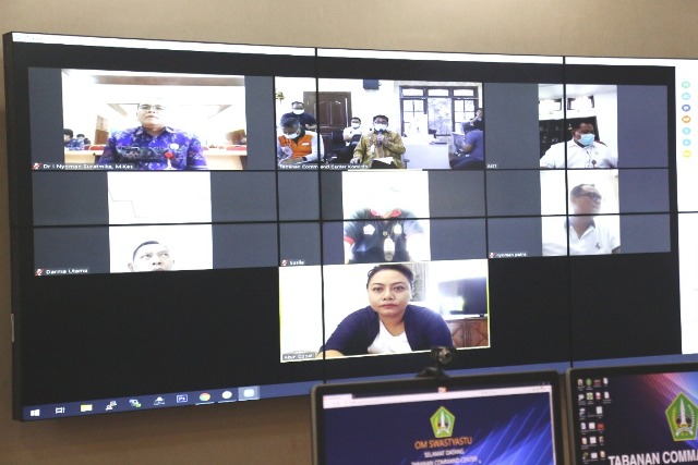 Antisipasi Penyebaran Virus Corona, Bupati Eka Koordinasi Lewat Video Conference