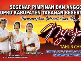 Segenap Pimpinan Dan Anggota DPRD Tabanan Beserta Staf Mengucapkan Hari Raya Nyepi Tahun Baru Caka 1942