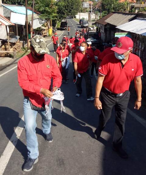 Cegah Penyebaran Corona, PAC PDIP Gencar Sosialisasikan Pemakaian Masker