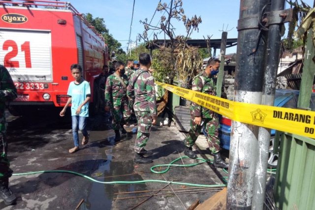 Diduga Konsleting Listrik, Asrama TNI di Bali Terbakar