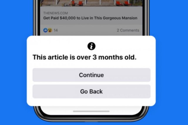 Facebook Akan Peringatkan Pengguna Saat Akan “Share” Berita Lama