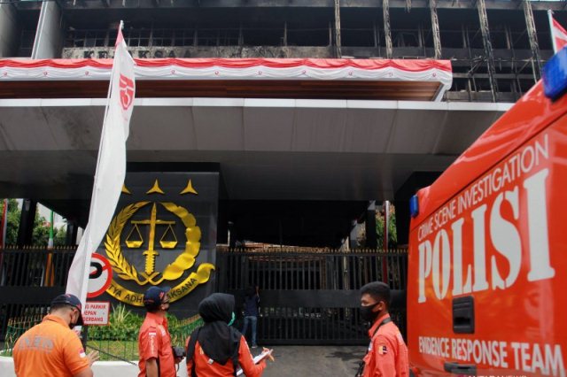 Polisi Periksa 19 Saksi Penyebab kebakaran Gedung Kejagung