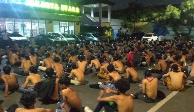 Hendak Ikut Demo Tolak UU Cipta Kerja, Ratusan Pelajar  Diamankan