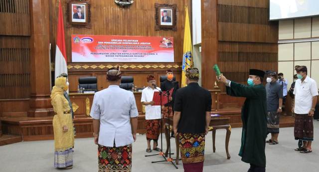 Gubernur Koster Lantik Kepala Perwakilan BPKP Provinsi Bali Dan Pengukuhan Kepala Kantor Regional X BKN