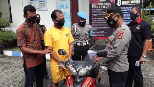 Curi Motor Teman, Warga Jember Diringkus Polisi