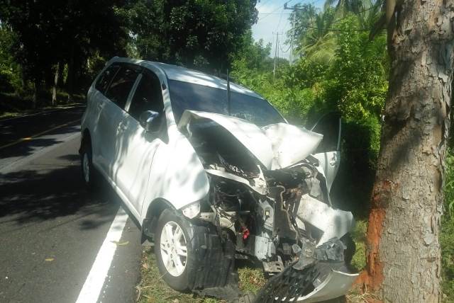 Diduga Hilang Kendali, Daihatsu Xenia Ringsek Tabrak Pohon