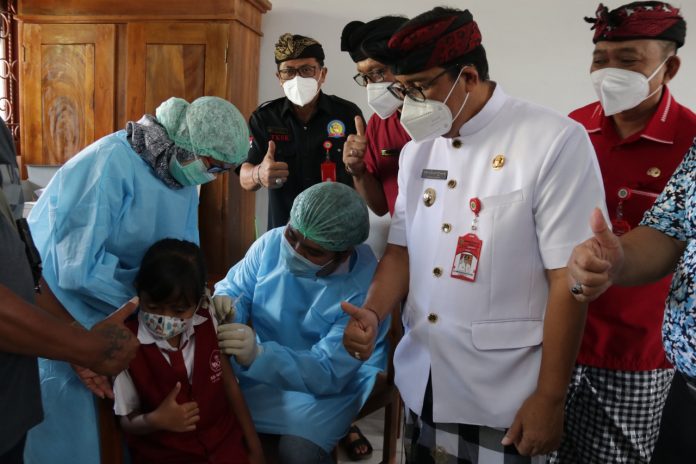 Bupati Tabanan Komitmen Tuntaskan Vaksinasi Anak Usia 6-11 Tahun