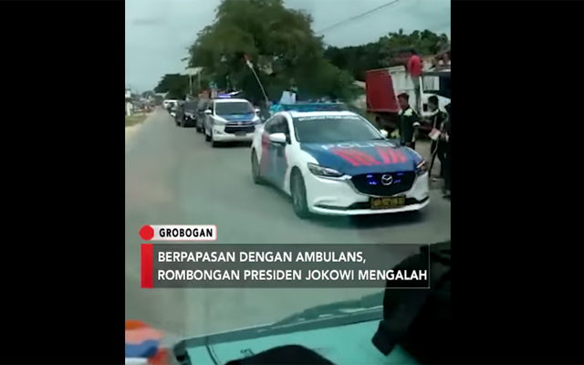 Viral Presiden Jokowi Minggir saat Ambulans Lewat, Menurut UU Memang Begitu