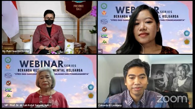 Ketua TP PKK Bali Jadi Keynote Speaker Webinar Series Beranda Kesehatan Mental Keluarga