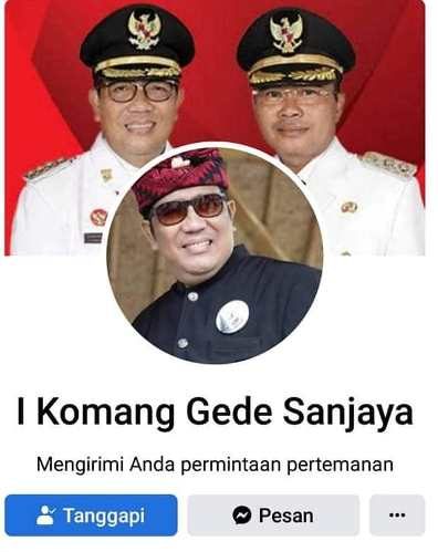 Beredar Akun Palsu Mengatasnamakan Bupati Tabanan di Facebook