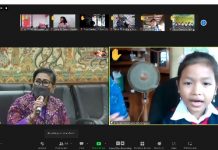 Ny. Putri Koster Menyapa Anak-Anak PAUD dan TK Secara Virtual Anak-Anak PAUD dan TK