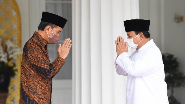 Presiden Jokowi dan Menhan Prabowo Bersilaturahmi di Gedung Agung