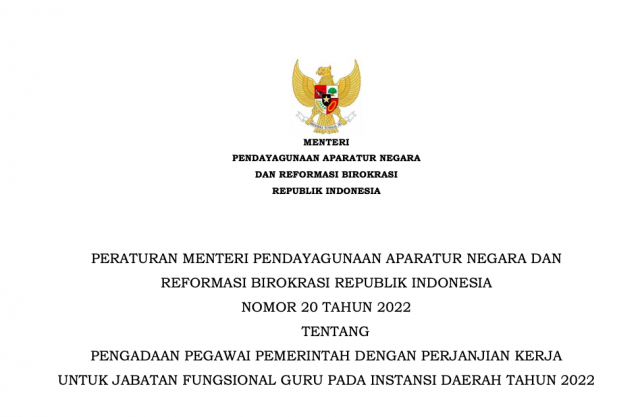 Inilah Prioritas Pelamar pada Pengadaan PPPK Guru 2022