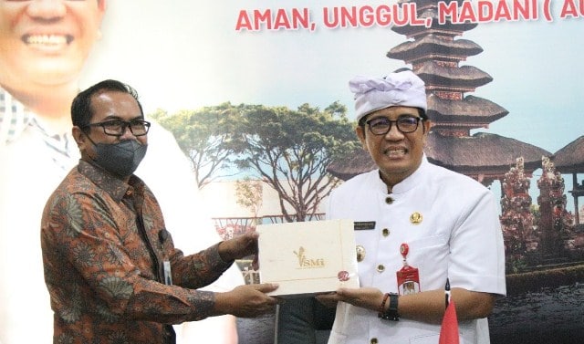 Monitoring Proyek PEN, Bupati Tabanan Terima Kunjungan Tim Kerja PT SMI