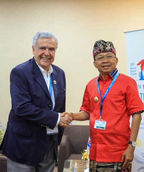 Honorary President World Water Council dari Brazil Terkesan Dengarkan Pidato Gubernur Bali “Memuliakan Air Melalui Upakara Tumpek Uye”