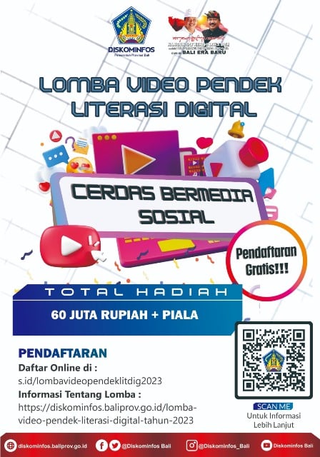 Sebarluaskan Literasi Digital, Diskominfos Provinsi Bali Gelar Lomba Video Pendek