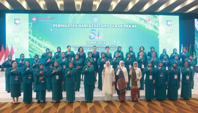 Dihadiri Ibu Negara, Ny Putri Koster Ikuti Acara HKG PKK Ke-51 Tahun 2023